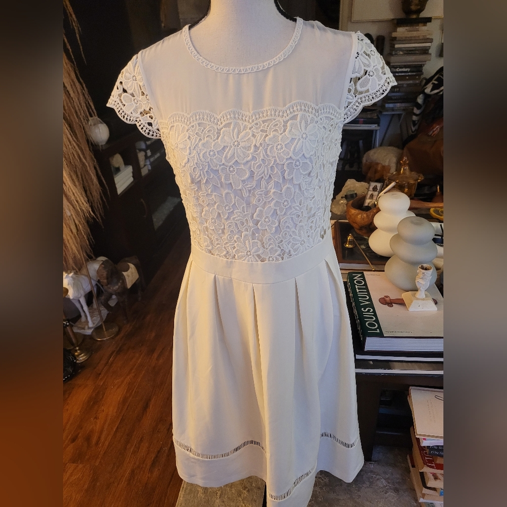 Nanette Lepore White Lace Dress